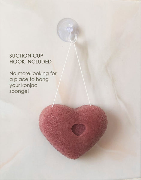 Organic Heart Konjac Sponge | Cherry Blossom for Normal & Combination Skin