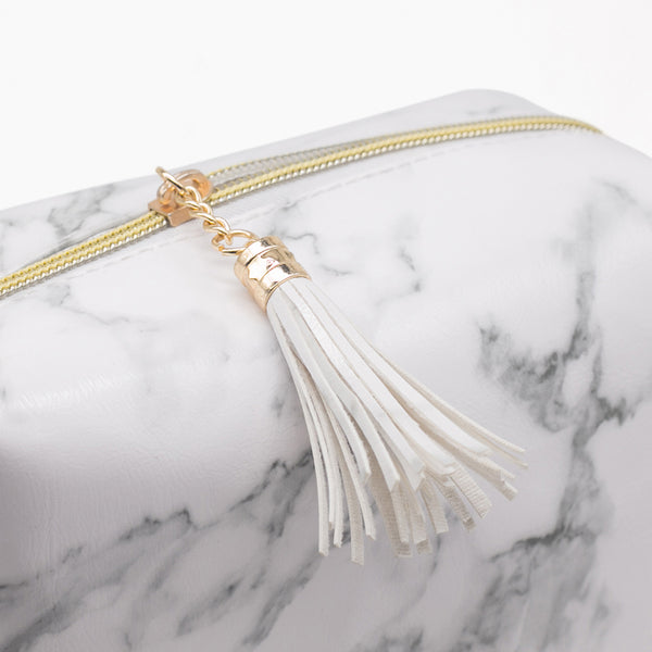 White Marble Cosmetic Bag