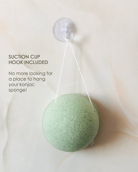 Organic Konjac Sponge | Green Tea for Mature & Damaged Skin