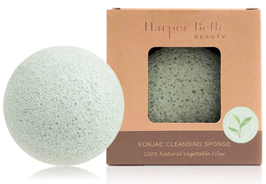 Organic Konjac Sponge | Green Tea for Mature & Damaged Skin