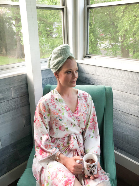 Microfiber Hair Drying Turban | Sage Green
