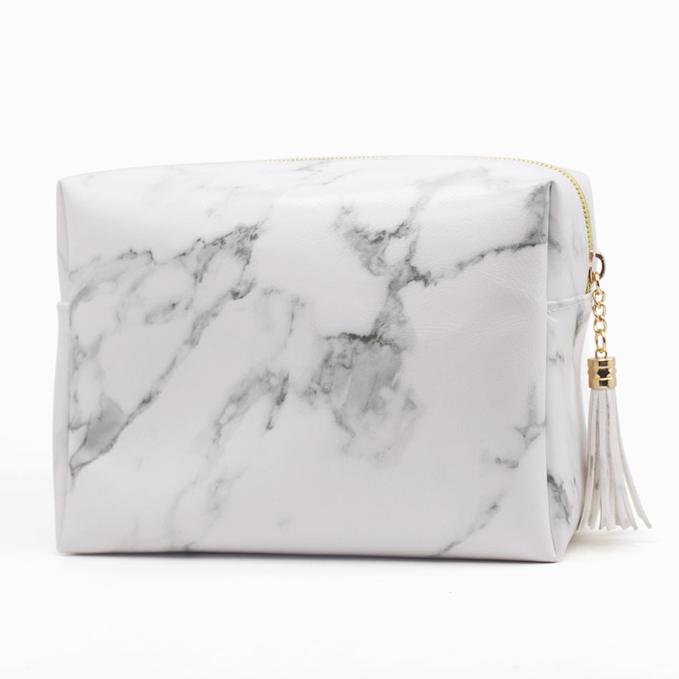 White Marble Cosmetic Bag