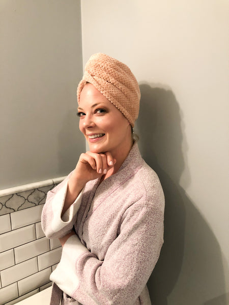 Microfiber Hair Drying Turban | Dusty Rose