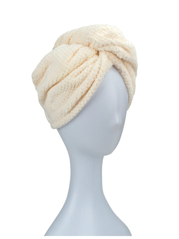 Microfiber Hair Drying Turban | Ivory